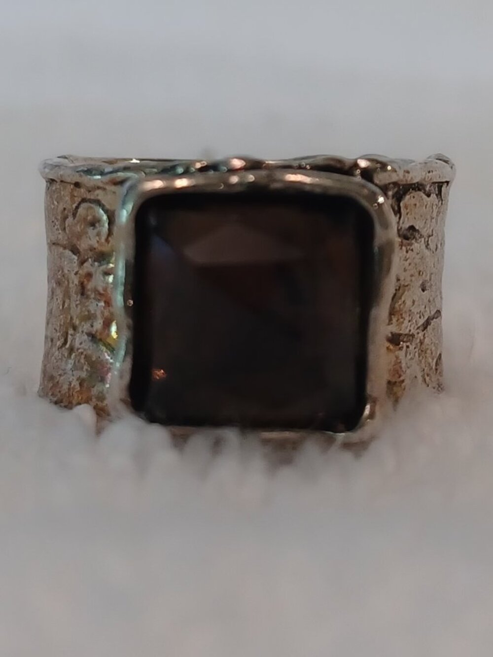 NWT Tamir Zuman Vala Vintage Israeli Artisan Smoky Quartz Ring Size 10